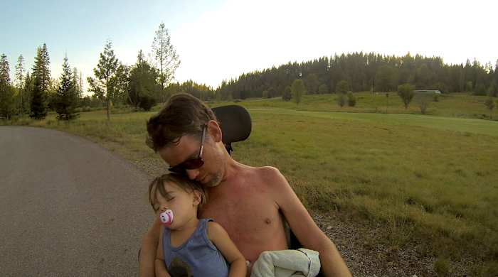 Gleason and son Rivers.